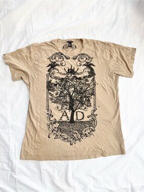 Artful Dodger Gothic Graphic T-Shirt 4XL | Death Moth Raven Tree